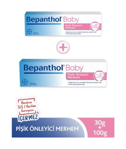 Bepanthol Unisex Çocuk Baby Pişik Önleyici Merhem 100 Gr + 30 Gr Avantaj Paketi