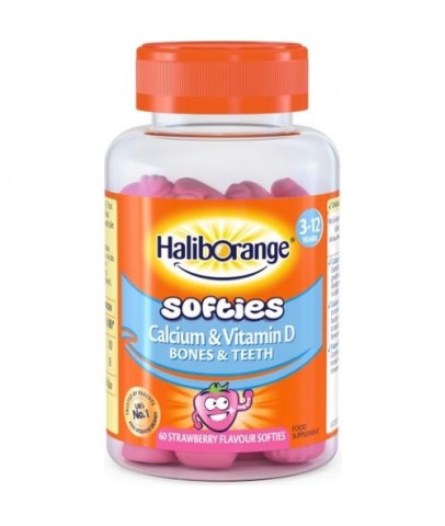 Haliborange Softies Kalsiyum D Vitamini Çilek Aromalı 60 Softies