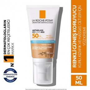 La Roche Posay Anthelios Uvmune SPF50 + Nemlendirici Güneş Kremi 50 ml - Tinted