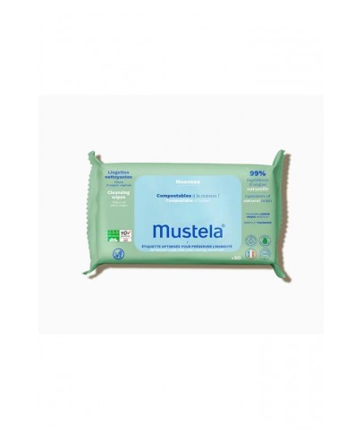 Mustela Kompost Edilebilir Islak Mendil 60'lı