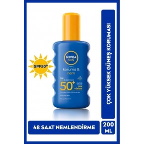 Nivea Sun Koruma ve Nem Spf 50 200 ml Güneş Spreyi