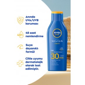 Nivea Sun Koruma ve Nem Güneş Sütü Spf 30 200 ml