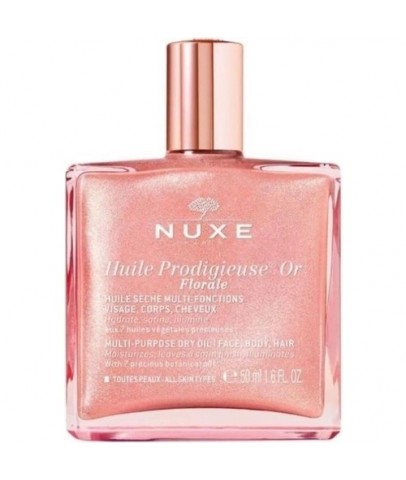 Nuxe Huile Prodigieuse Or Pembe Parıltılı Çiçeksi Çok Amaçlı Kuru Yağ 50 ml