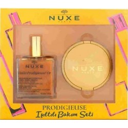 Nuxe Işıltılı Güzellik Seti Huile Prodigieuse Or 100 ml + Prodigieux Compact Pudra 25 gr Tam Set