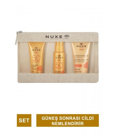 Nuxe Sun Güneş Koruyucu Yüz Kremi SPF50+ 30 ml + Yüz ve Vücut Sütü SPF50+ 50 ml + Güneş S. Bakım Kremi 50 ml