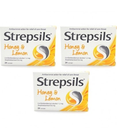 Strepsils Bal ve Limon Aromalı 24 Pastil 3 Adet