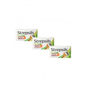 STREPSİLS Herbal Zencefil & Adaçayı-Kekik-Ihlamur Ekstratı İçeren Pastil (3 Adet)