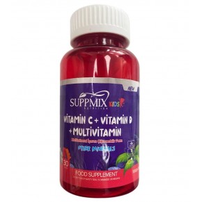 Suppmix Vitamin C D Multivitamin Çiğnenebilir Form 30 Gummies