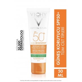 Vichy Capital Soleil Matlaştırıcı Yüz Güneş Kremi Spf50 50 ml