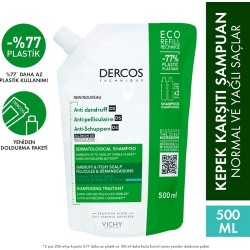 Vichy Dercos Anti Dandruff Kepek Karşıtı Şampuan 500 ml Normal ve Yağlı Saçlar