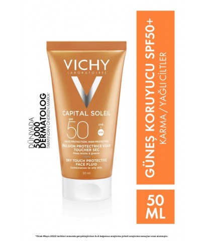 Vichy Ideal Soleil Dry Touch Emulsion Spf 50 50 ml Güneş Kremi