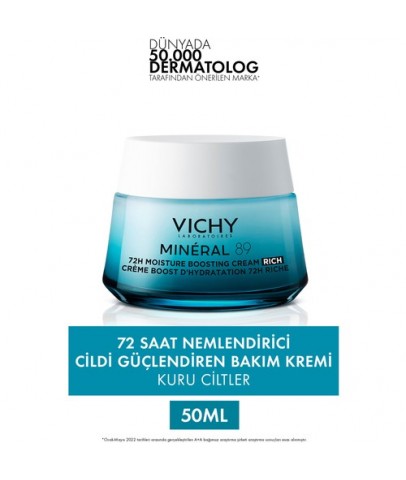 Vichy Mineral 89 Rich Nemlendirici Krem 50 ml