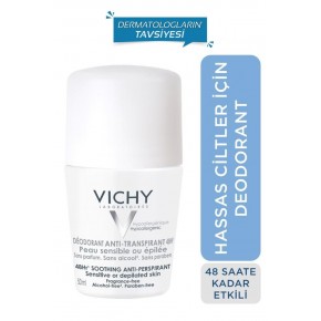 Vichy Deodorant Hassas ve Epilasyon Yapılmış Ciltler için 48 Saat Etkili Roll-On 50 ml